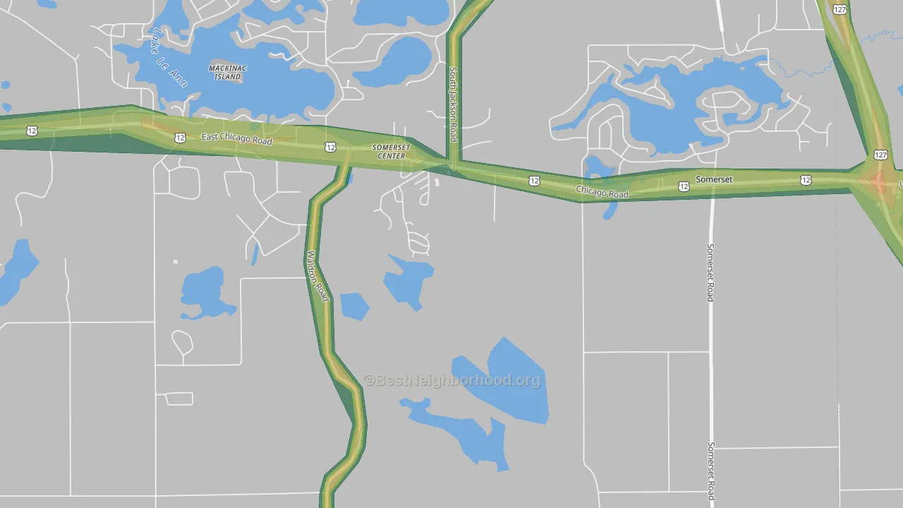 49282, MI Map of Noise Levels in 49282