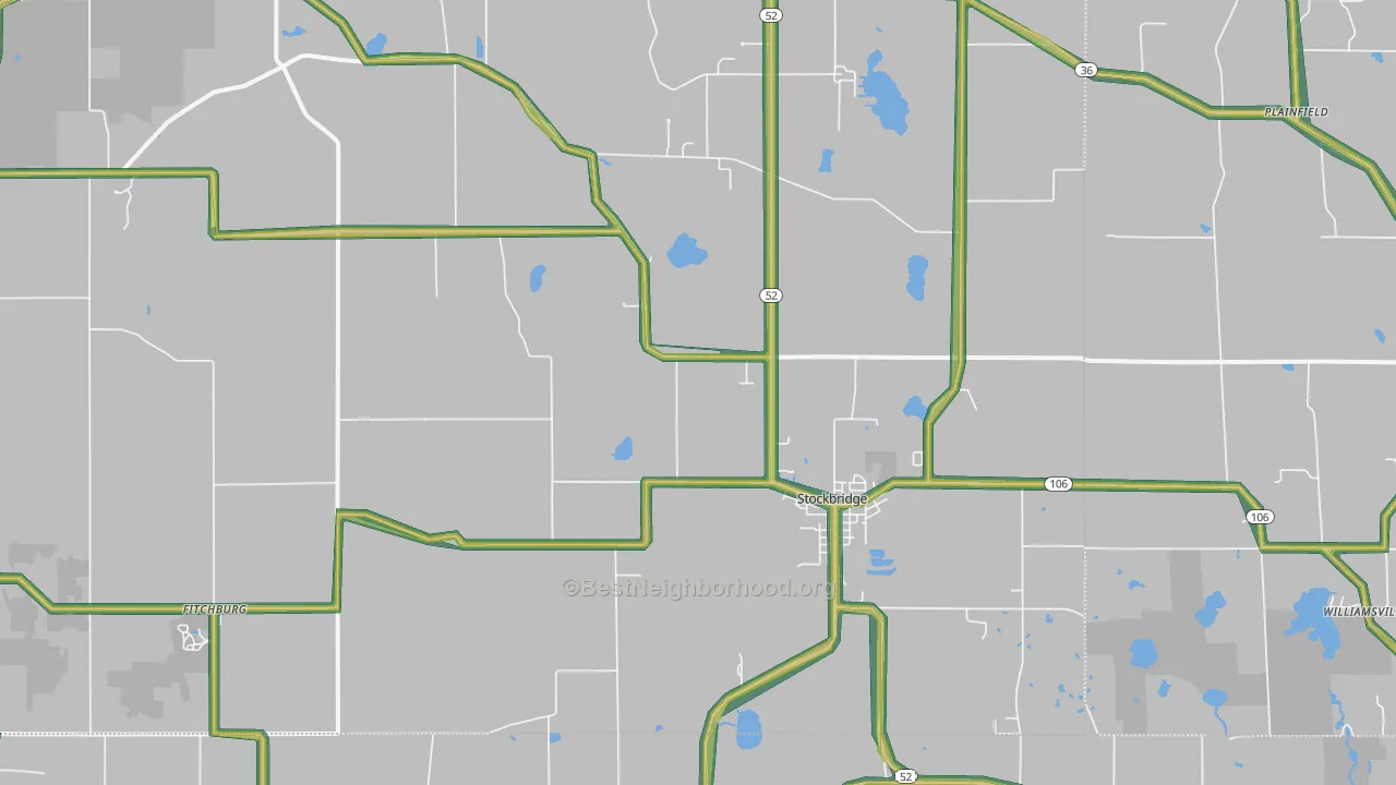 49285, MI Map of Noise Levels in 49285