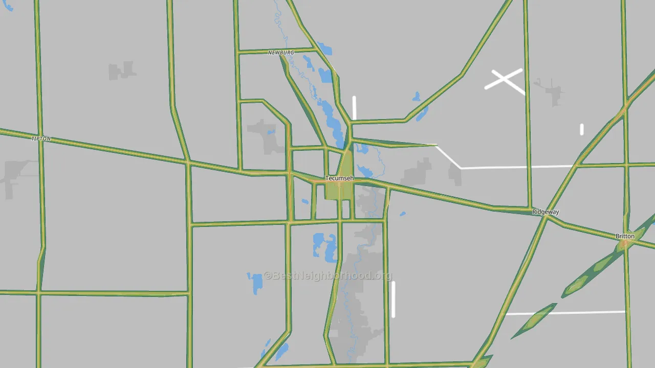 49286, MI Map of Noise Levels in 49286