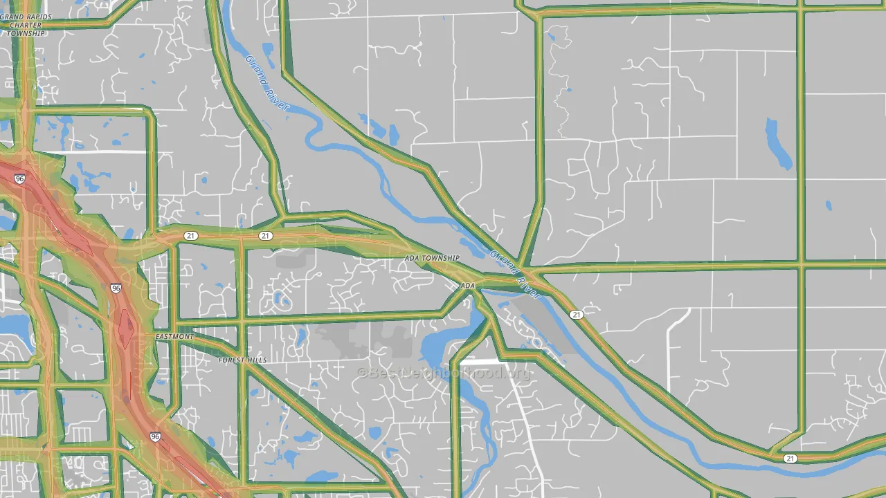 49301, MI Map of Noise Levels in 49301