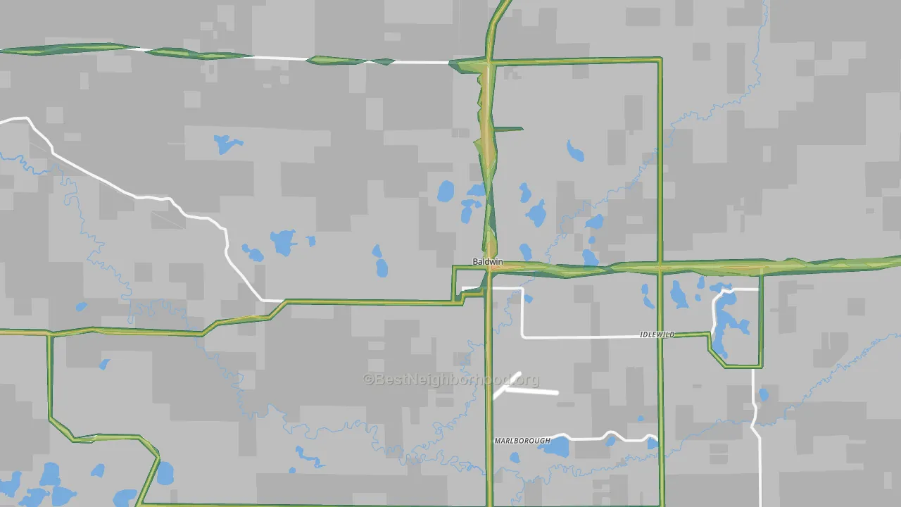 49304, MI Map of Noise Levels in 49304