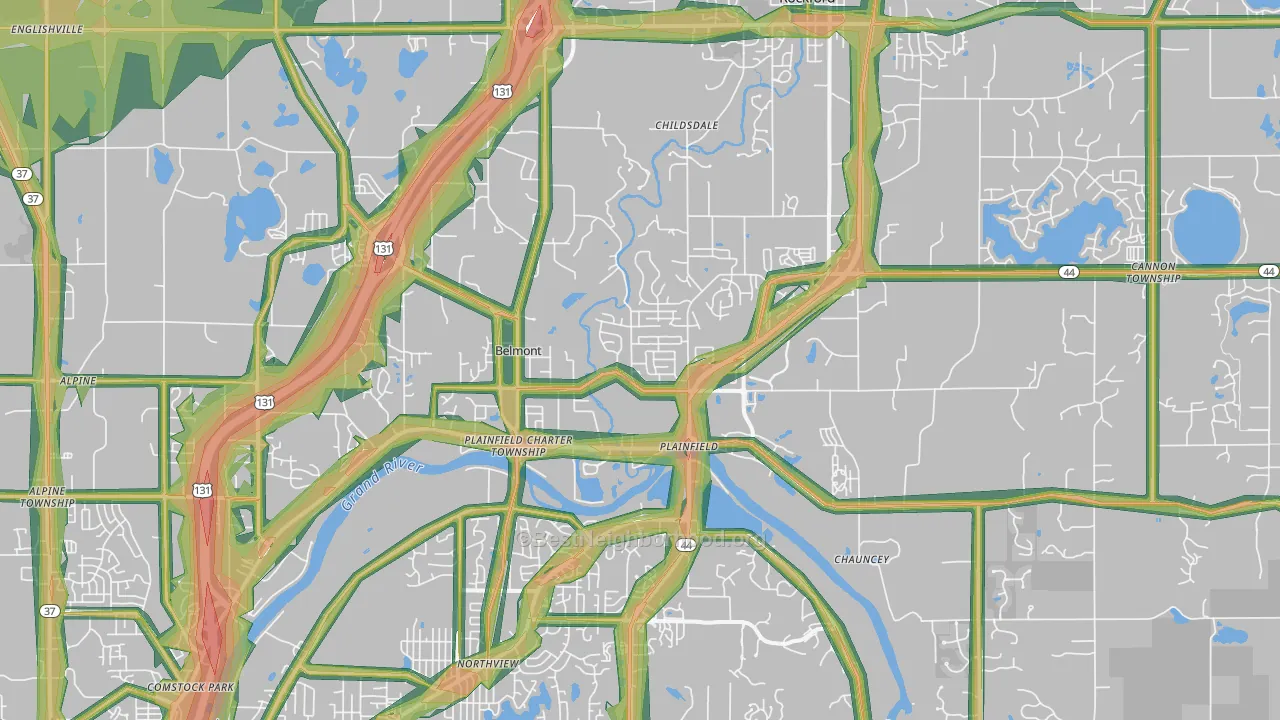 49306, MI Map of Noise Levels in 49306