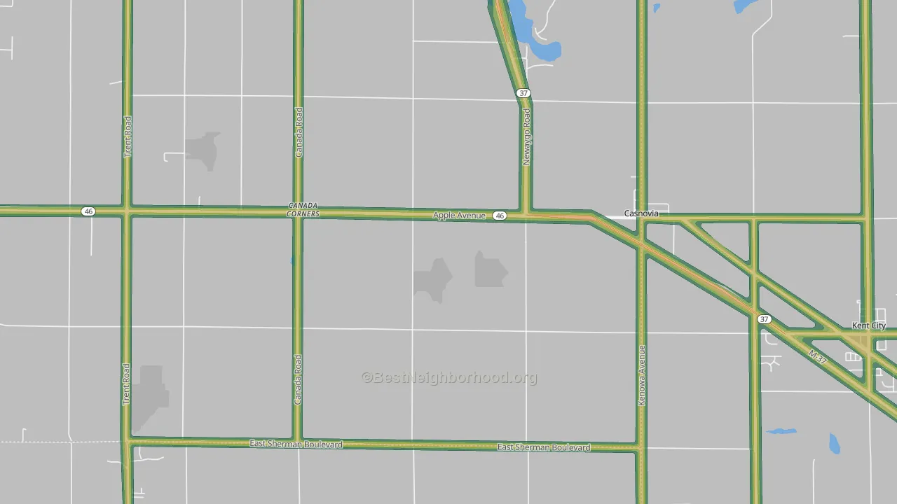 49318, MI Map of Noise Levels in 49318
