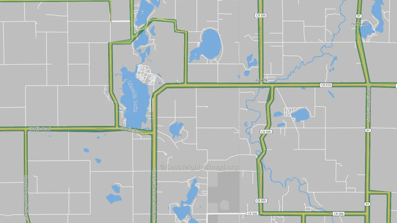 49326, MI Map of Noise Levels in 49326