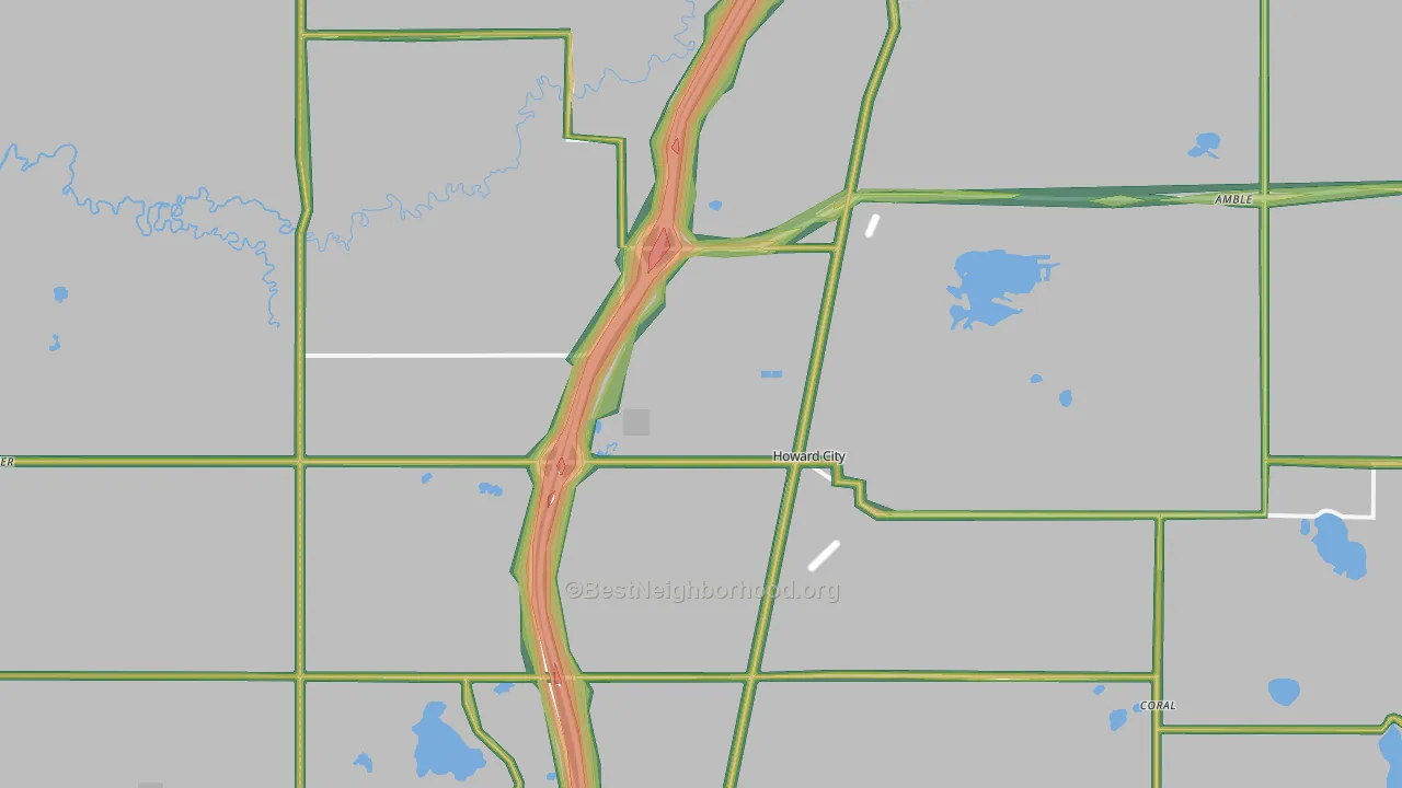 49329, MI Map of Noise Levels in 49329
