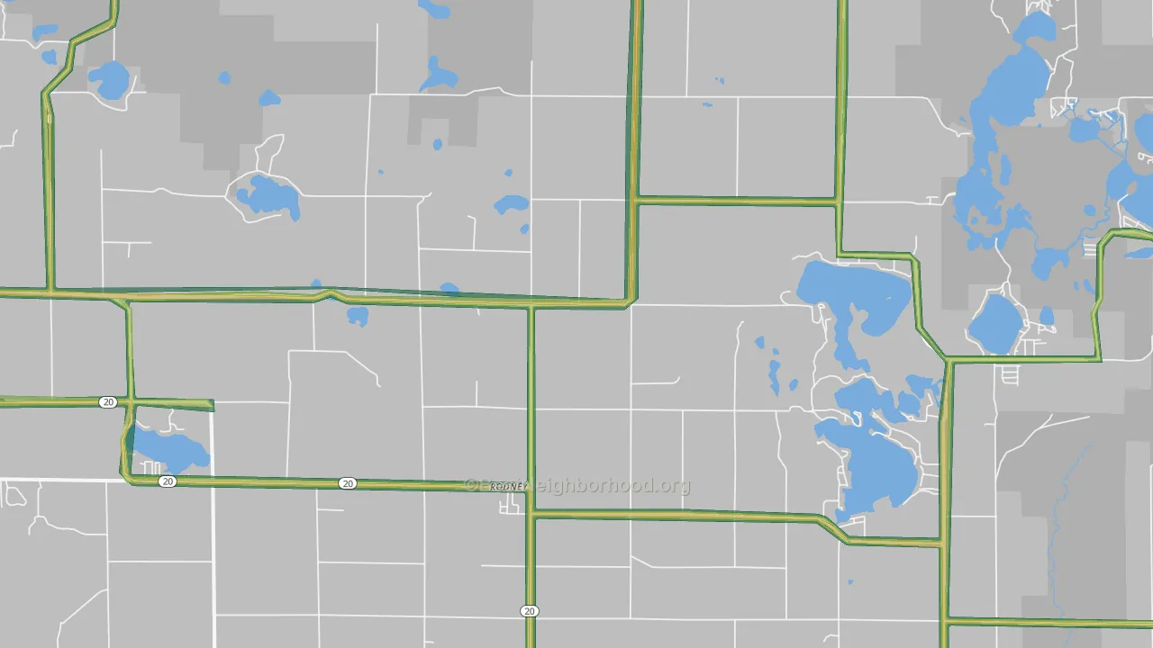 49342, MI Map of Noise Levels in 49342