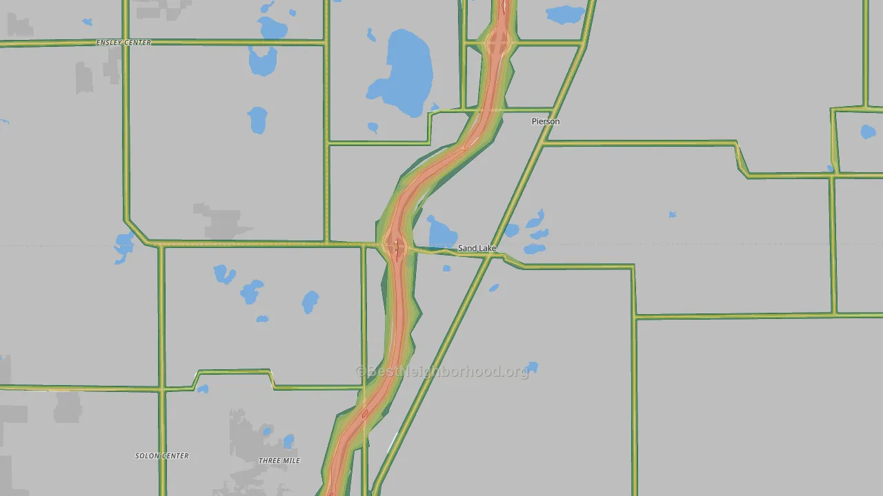 49343, MI Map of Noise Levels in 49343