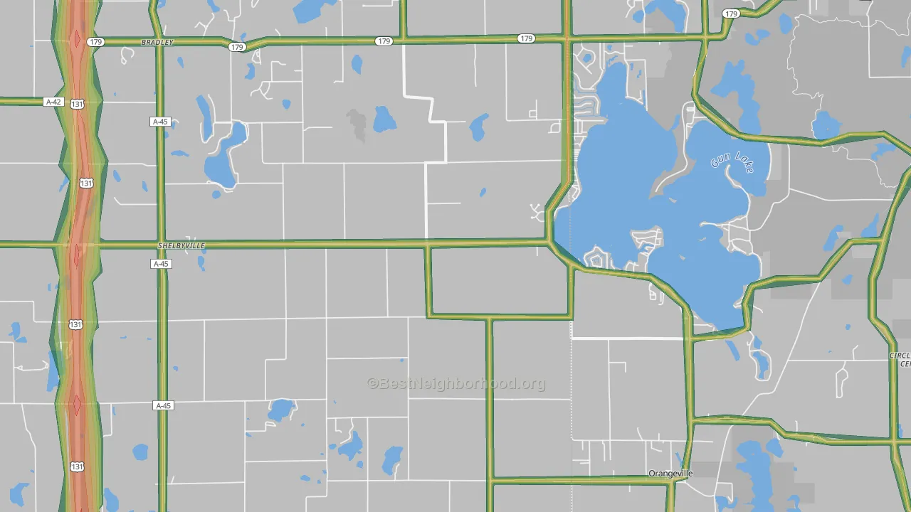 49344, MI Map of Noise Levels in 49344