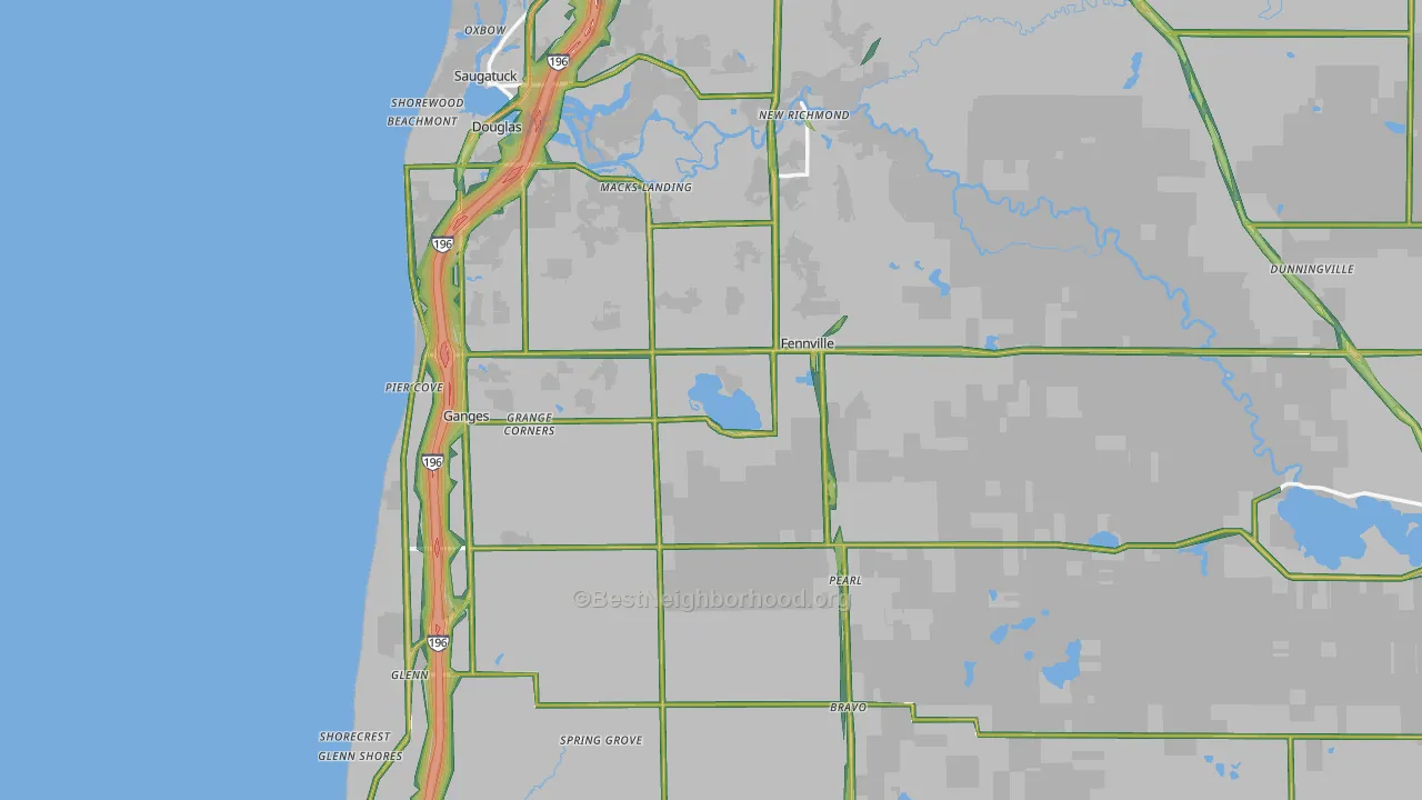 49408, MI Map of Noise Levels in 49408