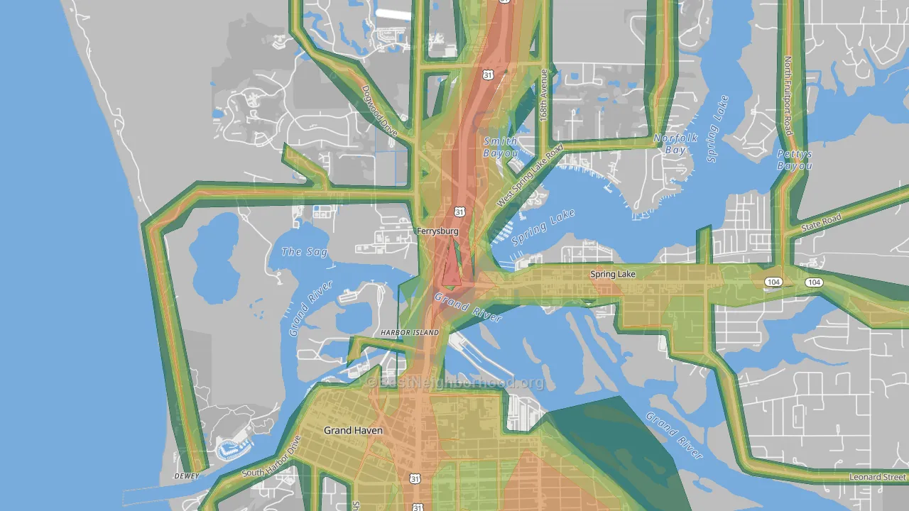 49409, MI Map of Noise Levels in 49409