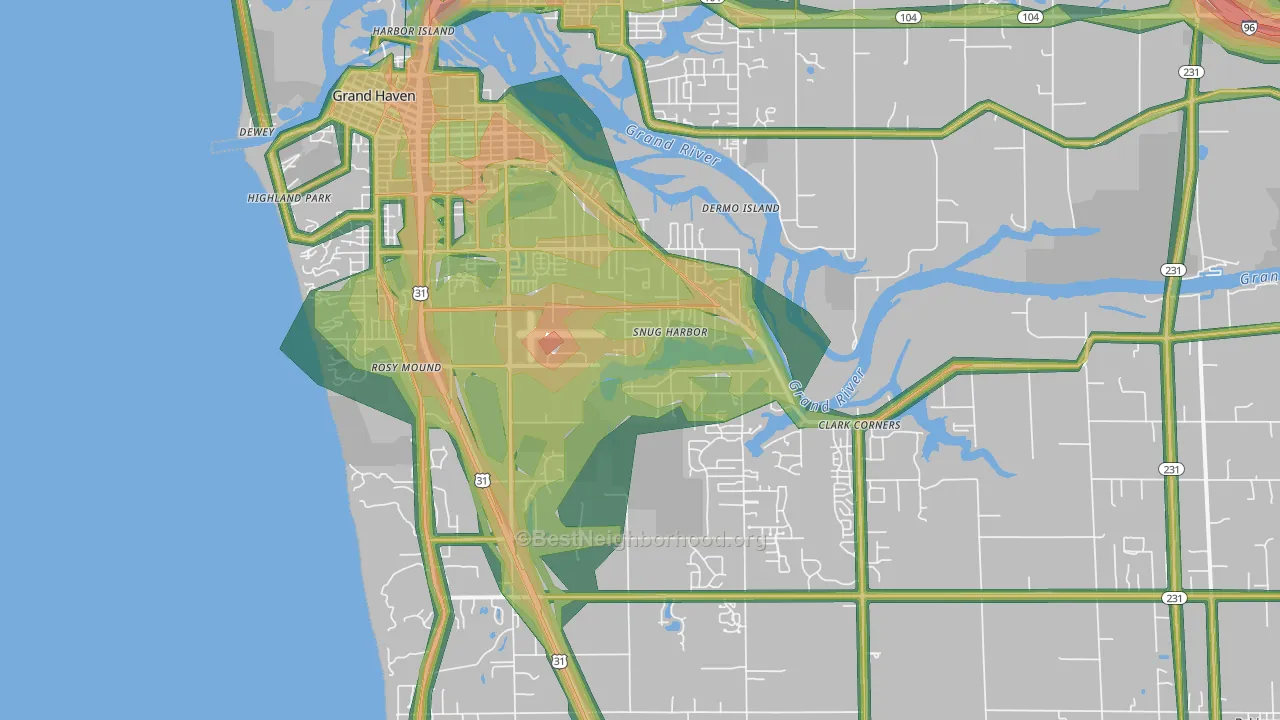 49417, MI Map of Noise Levels in 49417