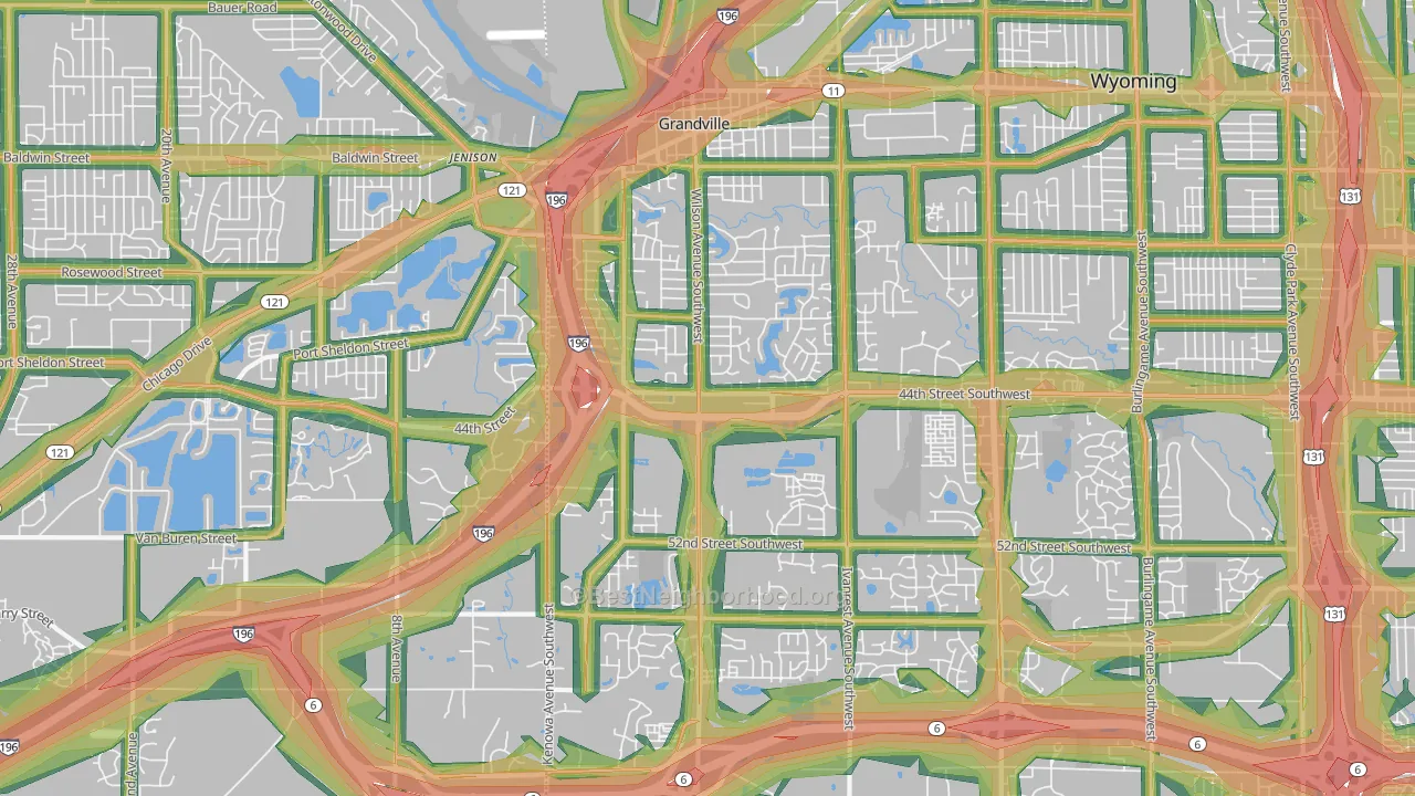 49418, MI Map of Noise Levels in 49418