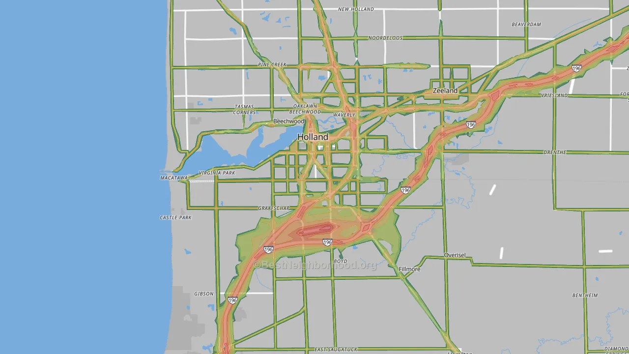 49423, MI Map of Noise Levels in 49423