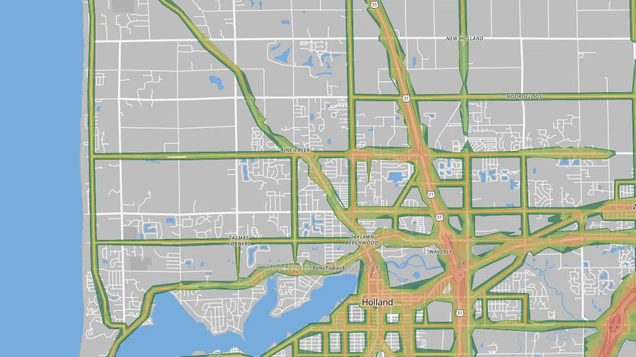 49424, MI Map of Noise Levels in 49424