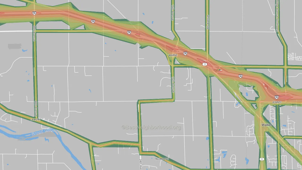 49435, MI Map of Noise Levels in 49435