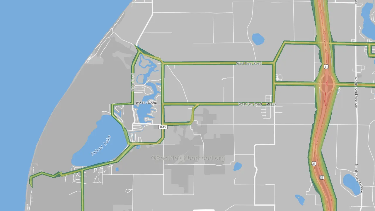 49436, MI Map of Noise Levels in 49436