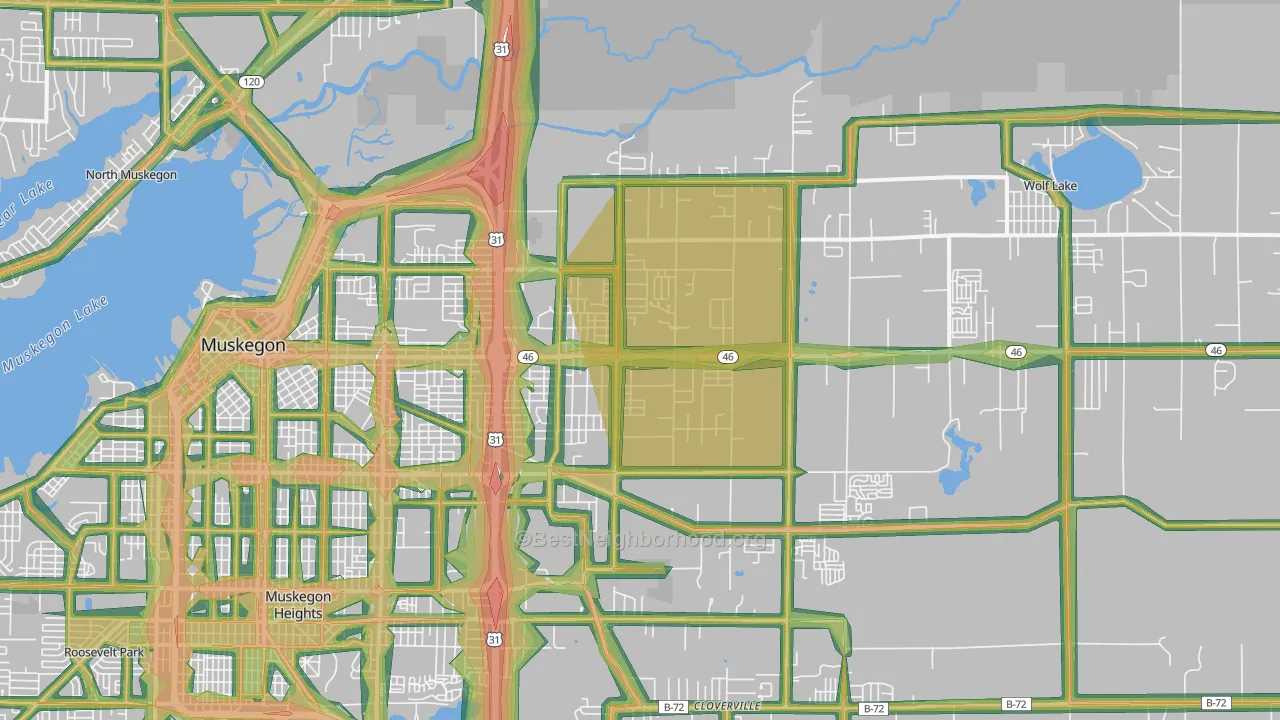 49442, MI Map of Noise Levels in 49442