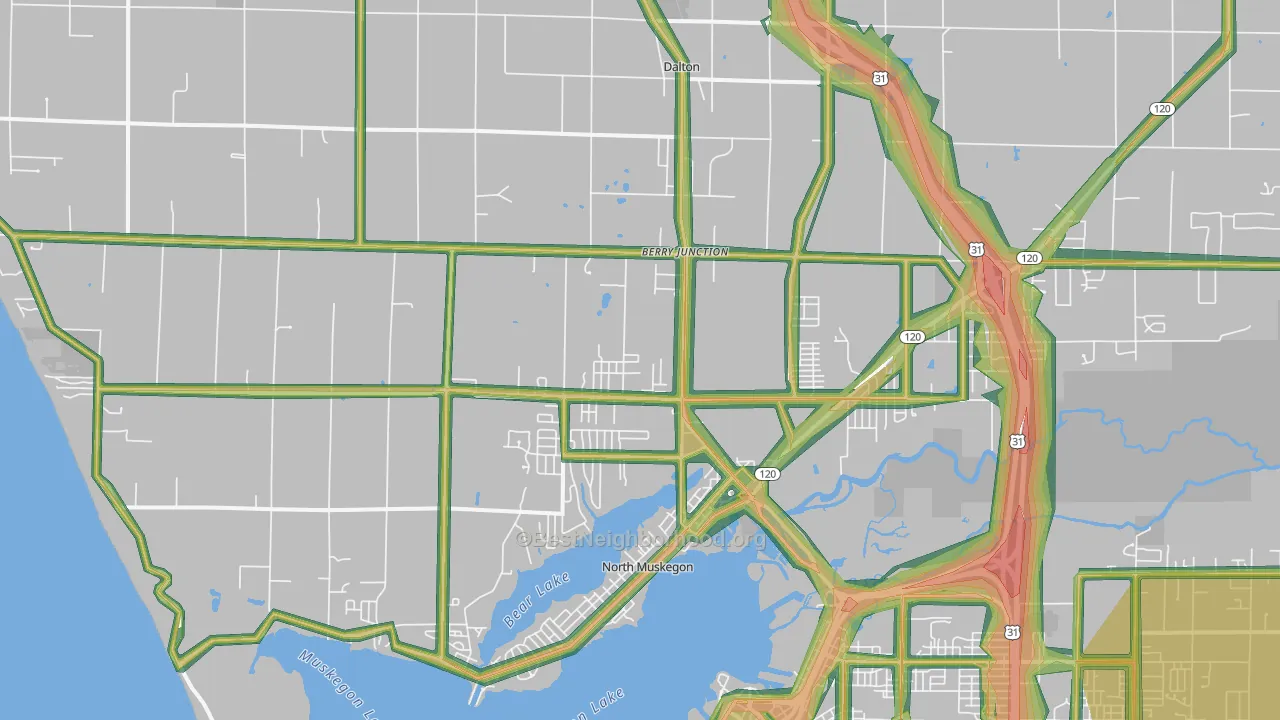 49445, MI Map of Noise Levels in 49445