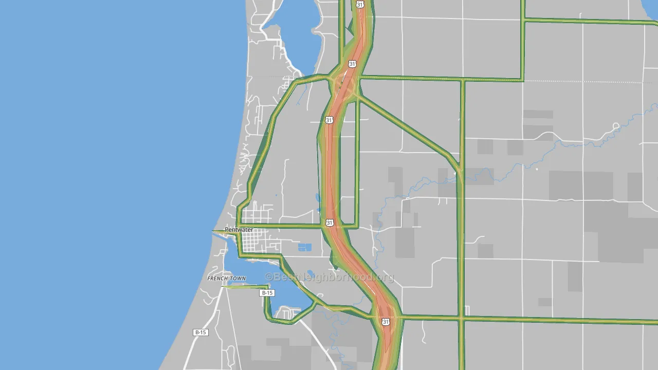 49449, MI Map of Noise Levels in 49449