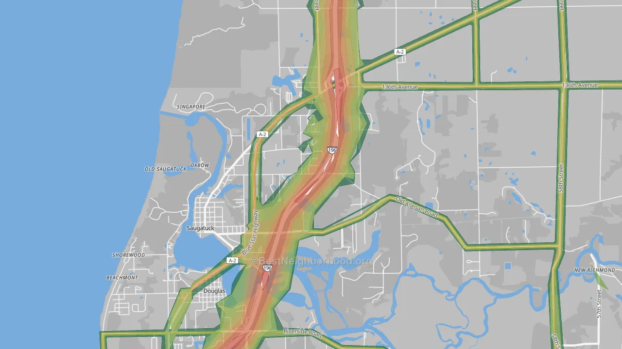 49453, MI Map of Noise Levels in 49453