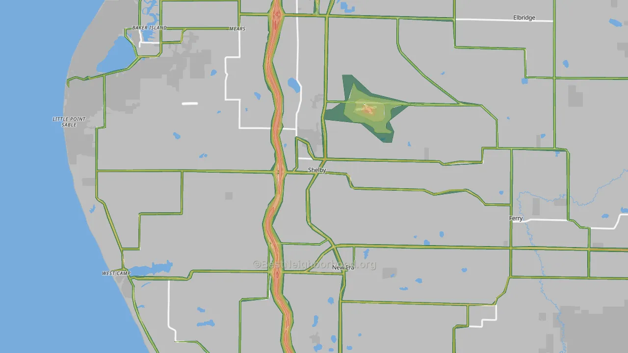 49455, MI Map of Noise Levels in 49455