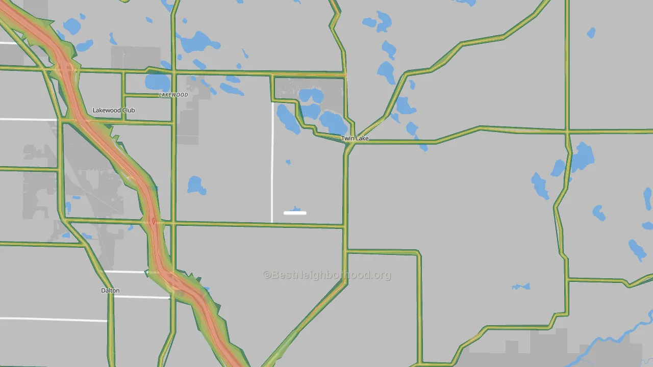 49457, MI Map of Noise Levels in 49457