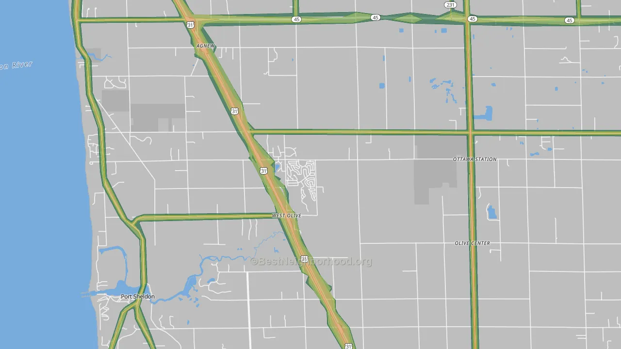 49460, MI Map of Noise Levels in 49460