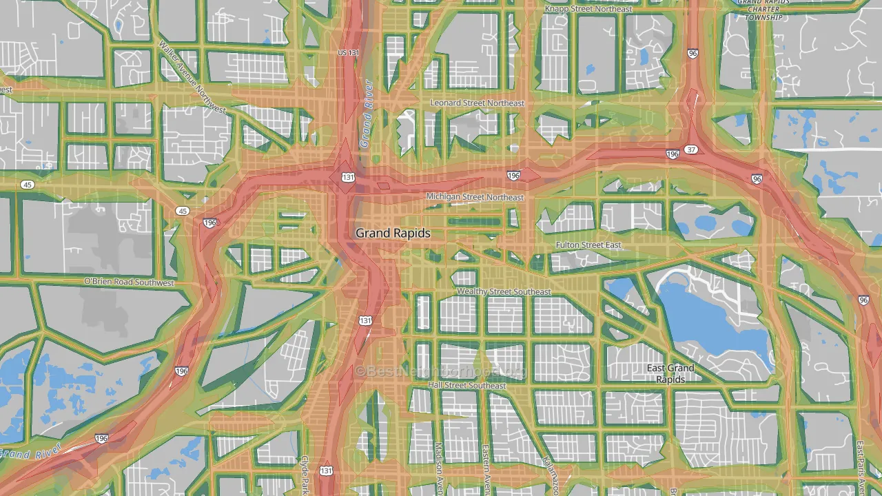 49503, MI Map of Noise Levels in 49503