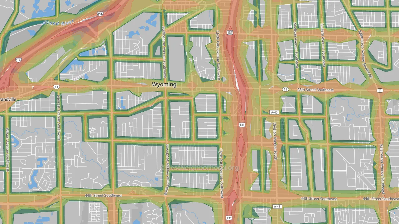 49509, MI Map of Noise Levels in 49509