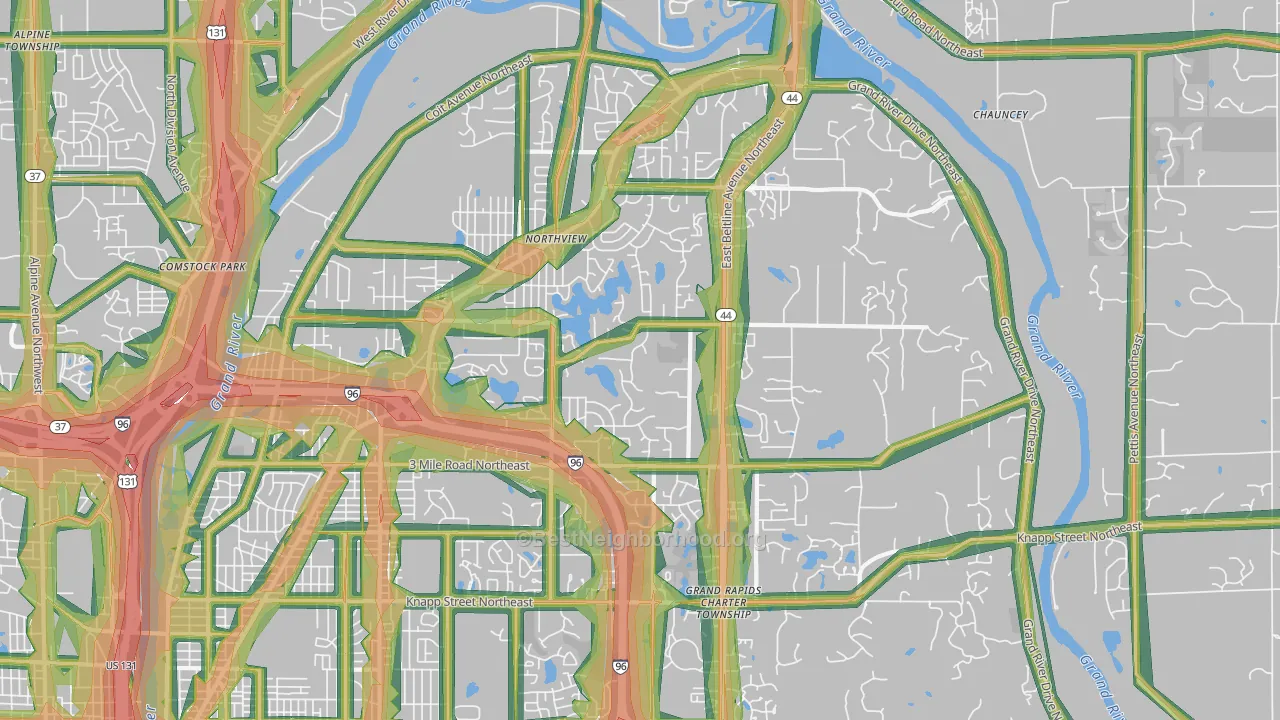 49525, MI Map of Noise Levels in 49525