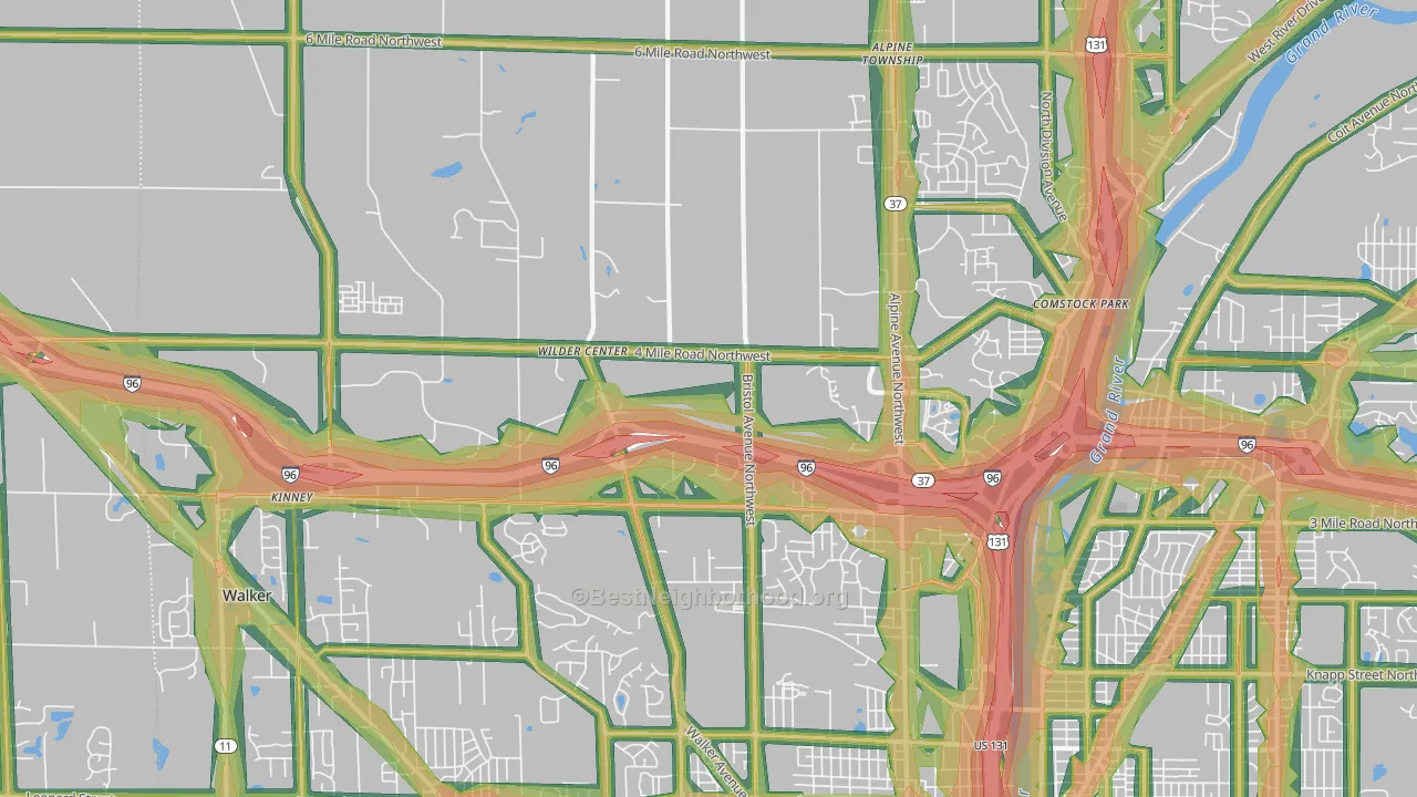 49544, MI Map of Noise Levels in 49544
