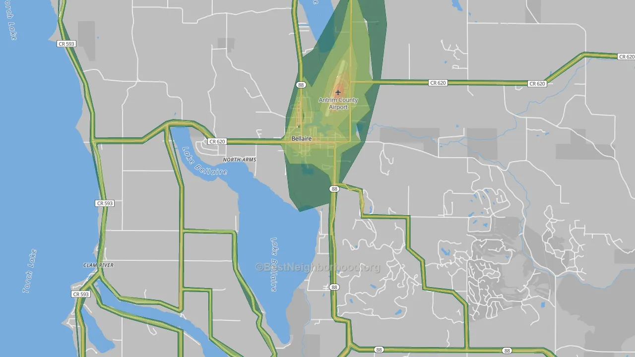49615, MI Map of Noise Levels in 49615