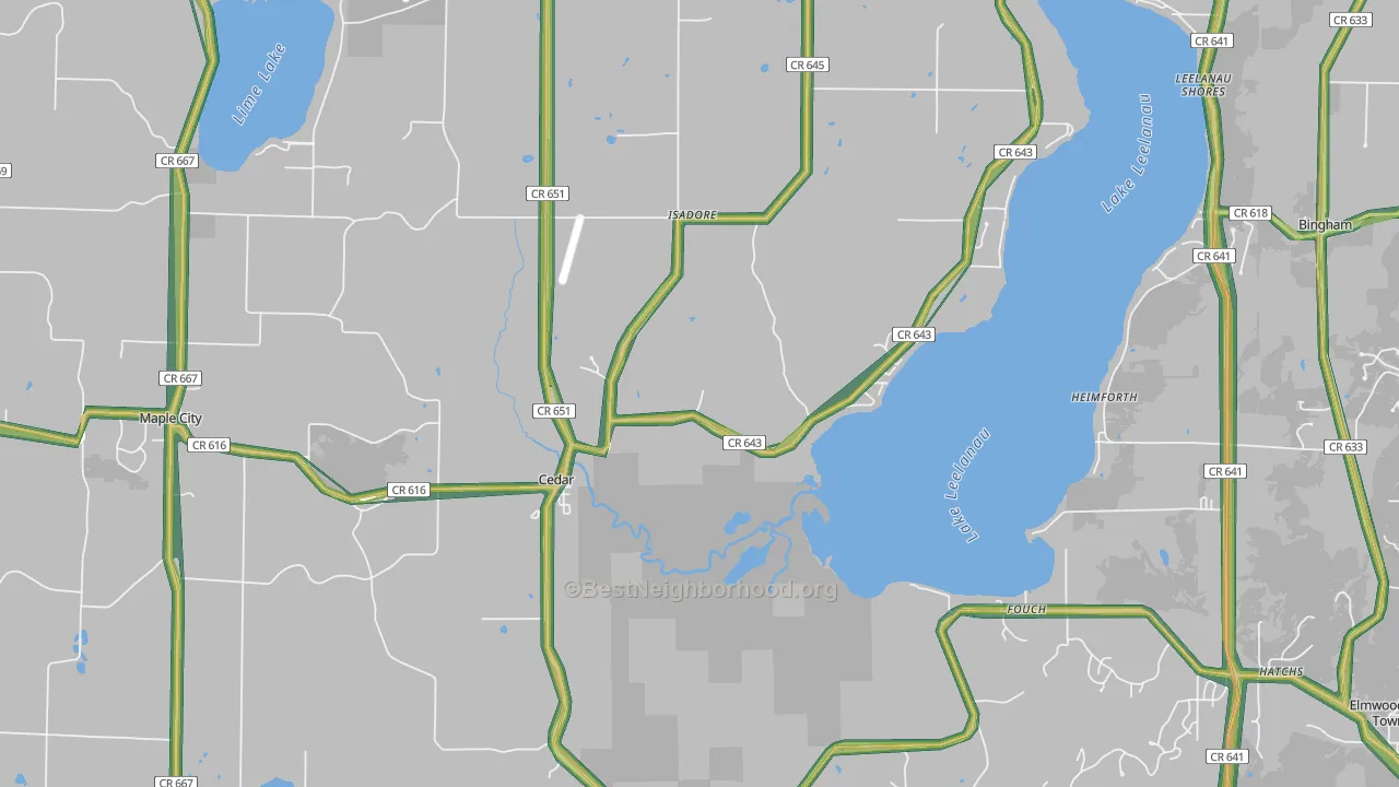 49621, MI Map of Noise Levels in 49621