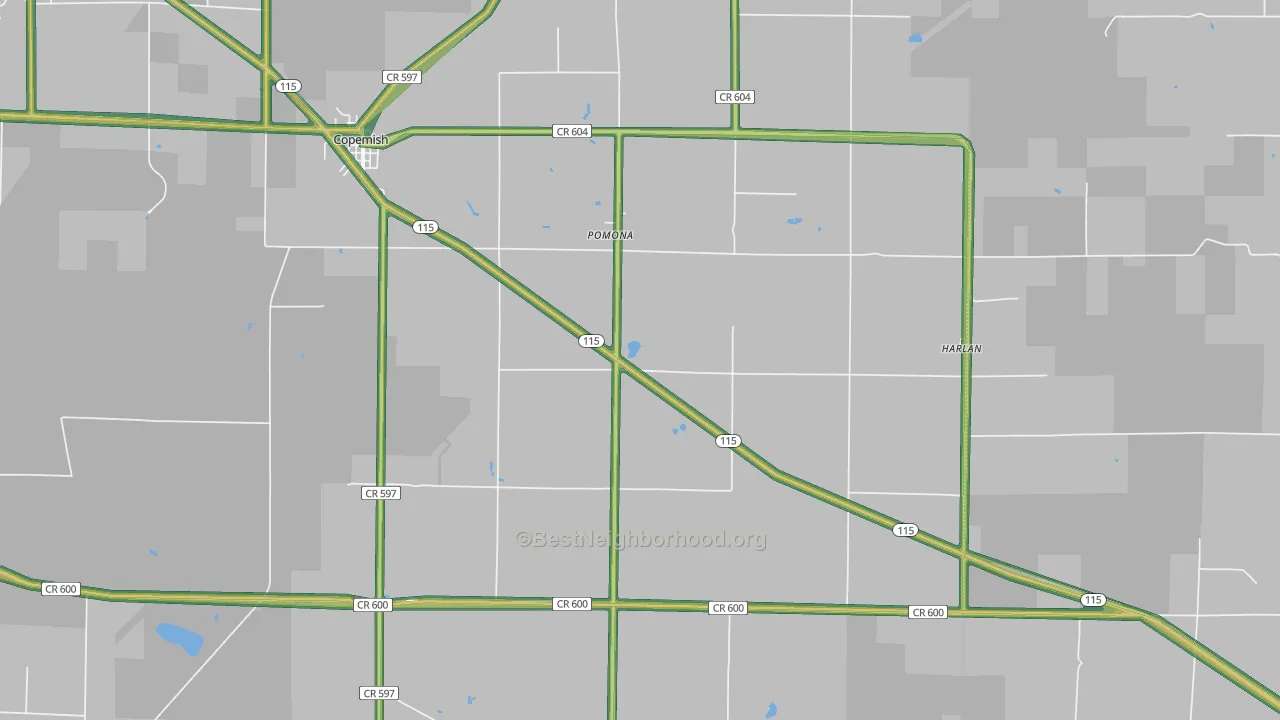 49625, MI Map of Noise Levels in 49625