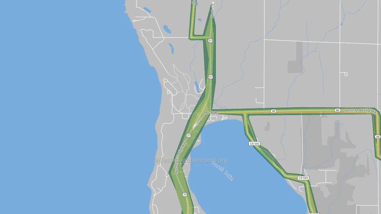 49627, MI Map of Noise Levels in 49627