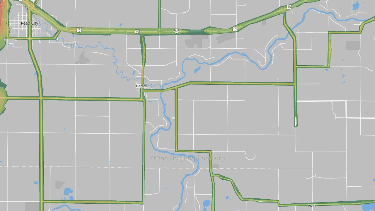 49639, MI Map of Noise Levels in 49639