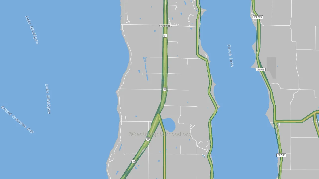 49648, MI Map of Noise Levels in 49648