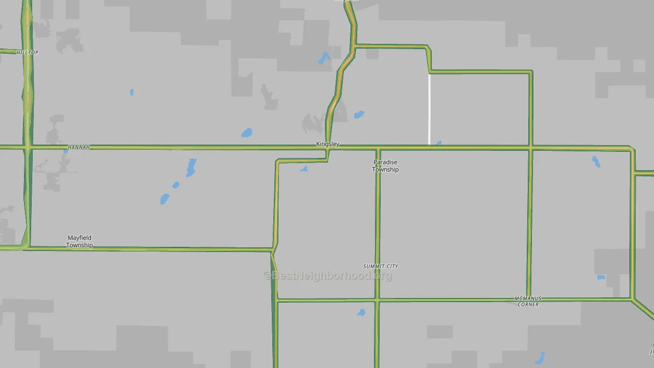 49649, MI Map of Noise Levels in 49649