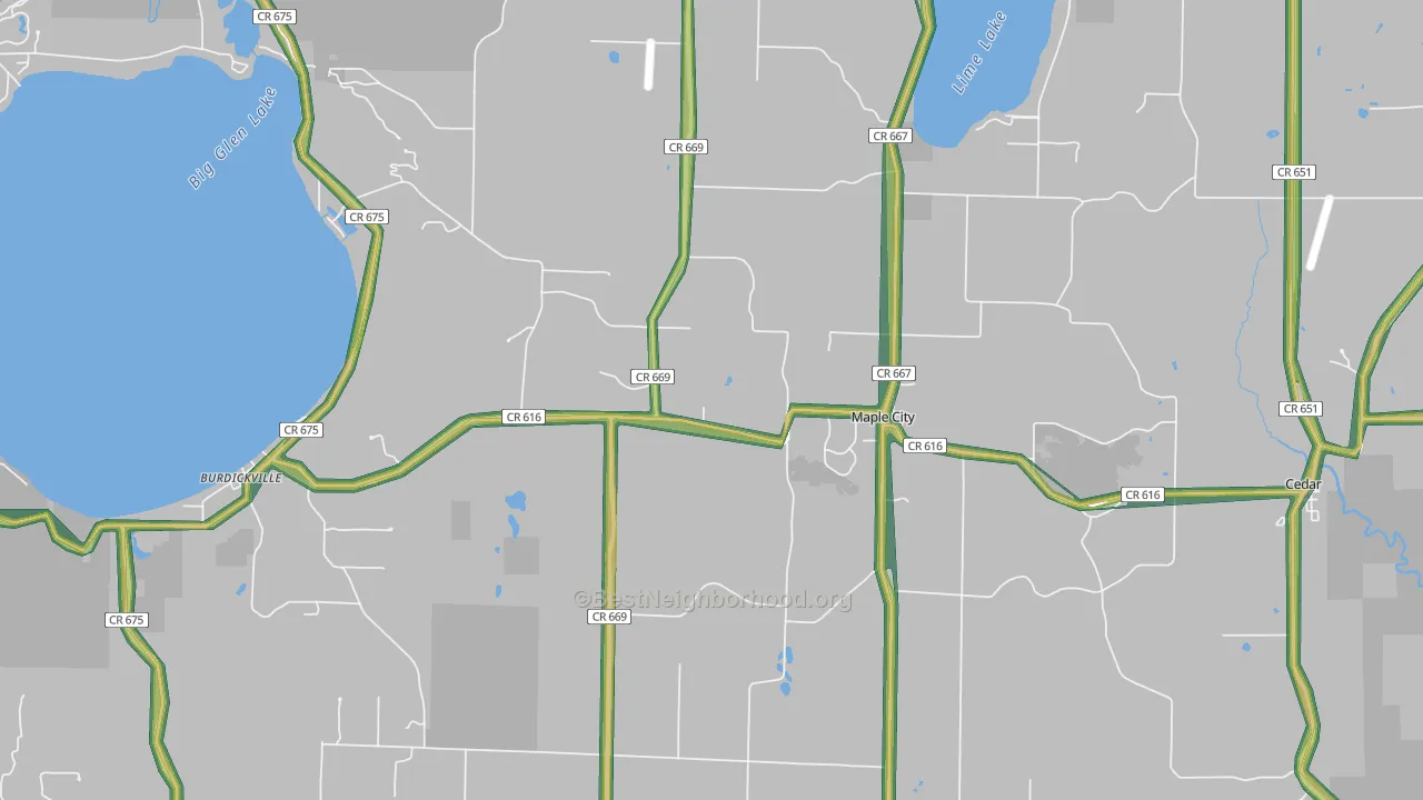 49664, MI Map of Noise Levels in 49664