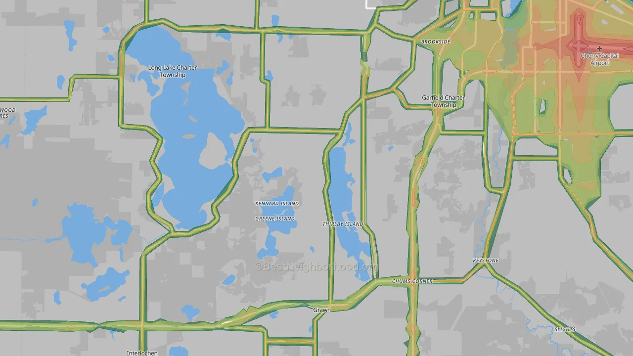 49685, MI Map of Noise Levels in 49685