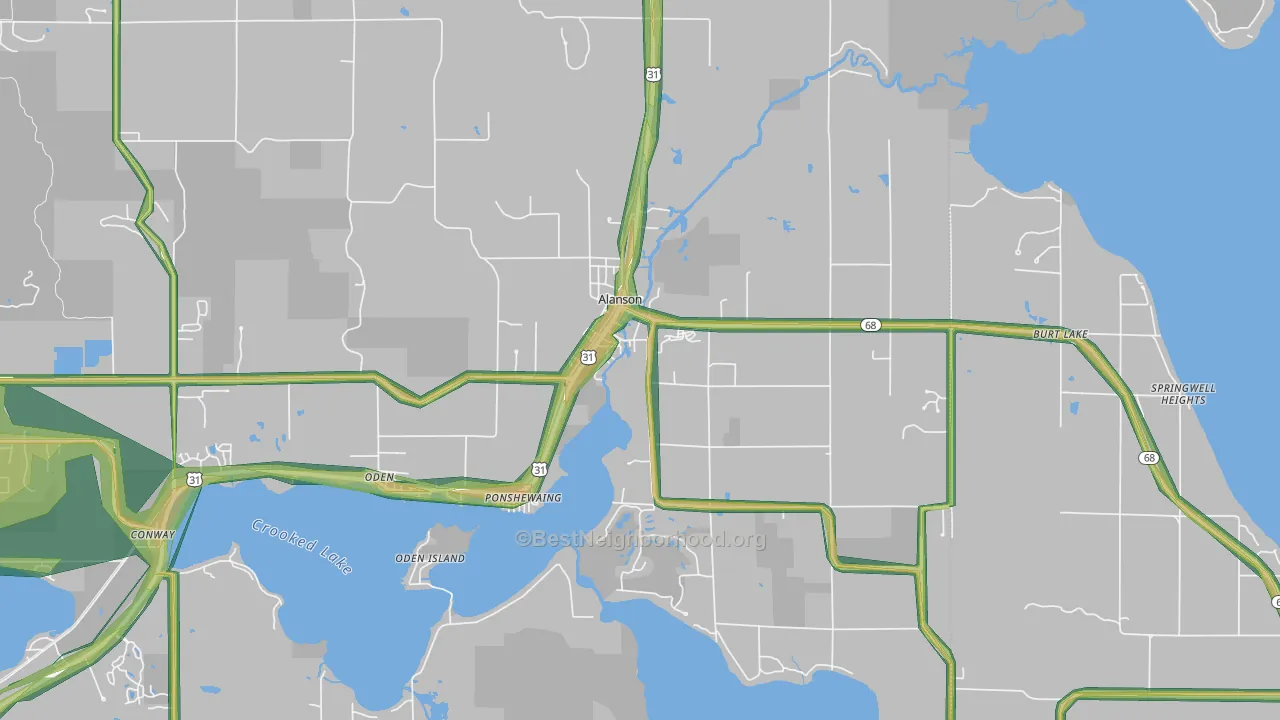 49706, MI Map of Noise Levels in 49706