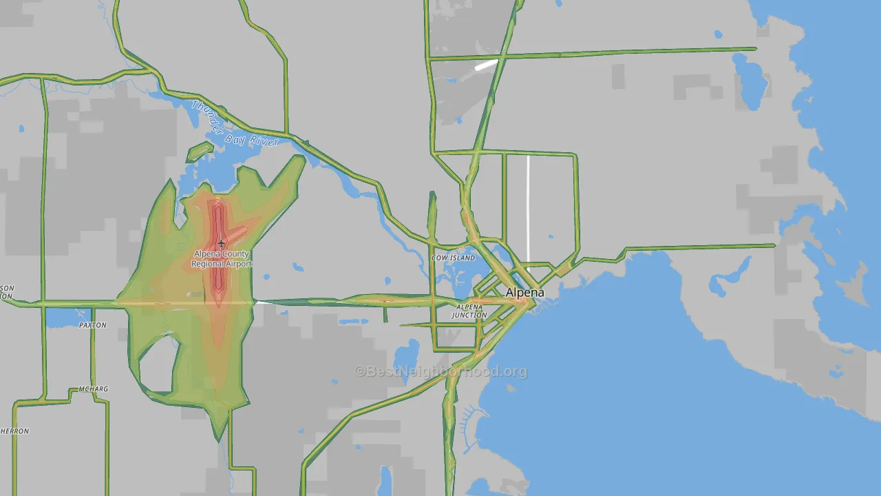 49707, MI Map of Noise Levels in 49707