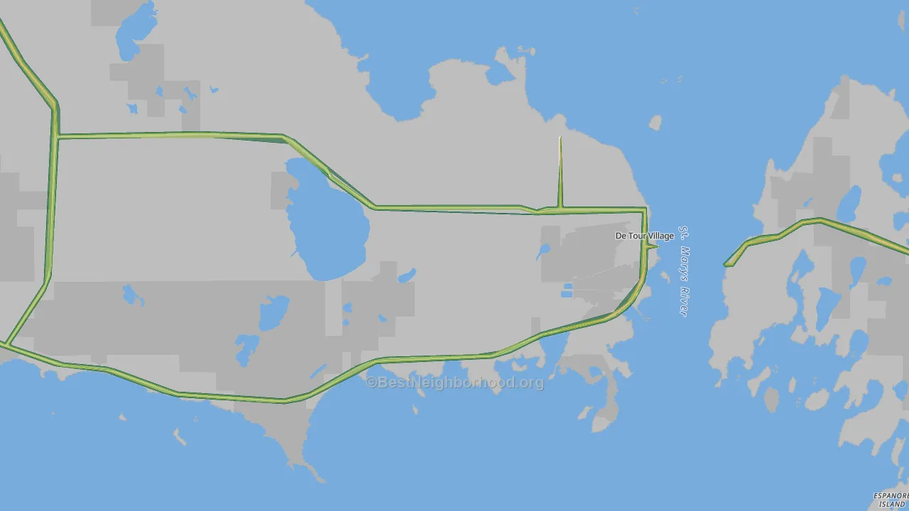 49725, MI Map of Noise Levels in 49725