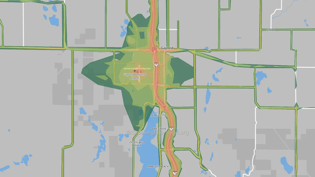 49735, MI Map of Noise Levels in 49735