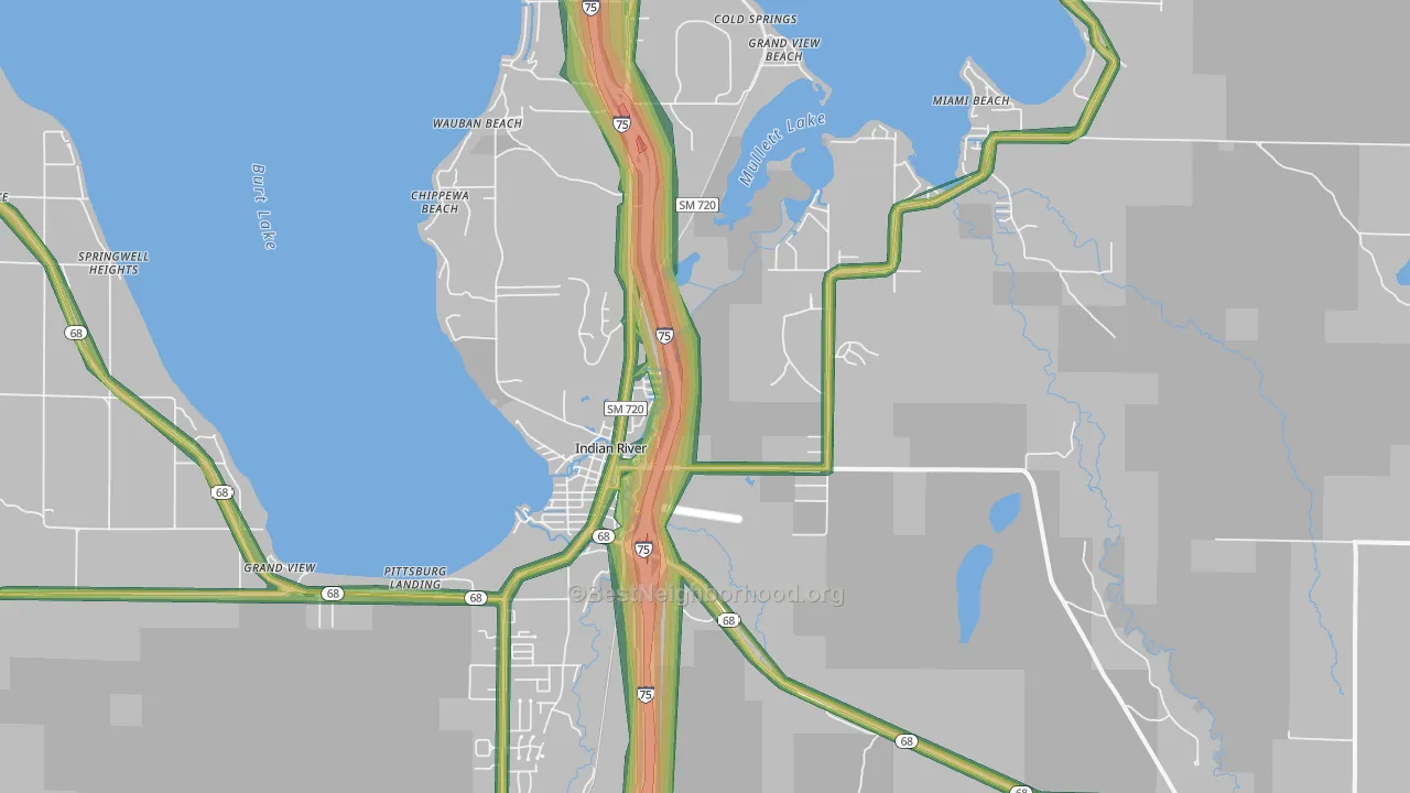 49749, MI Map of Noise Levels in 49749