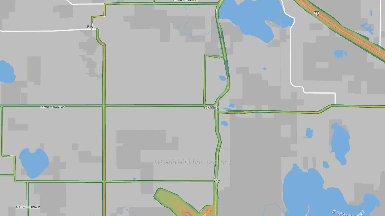 49755, MI Map of Noise Levels in 49755
