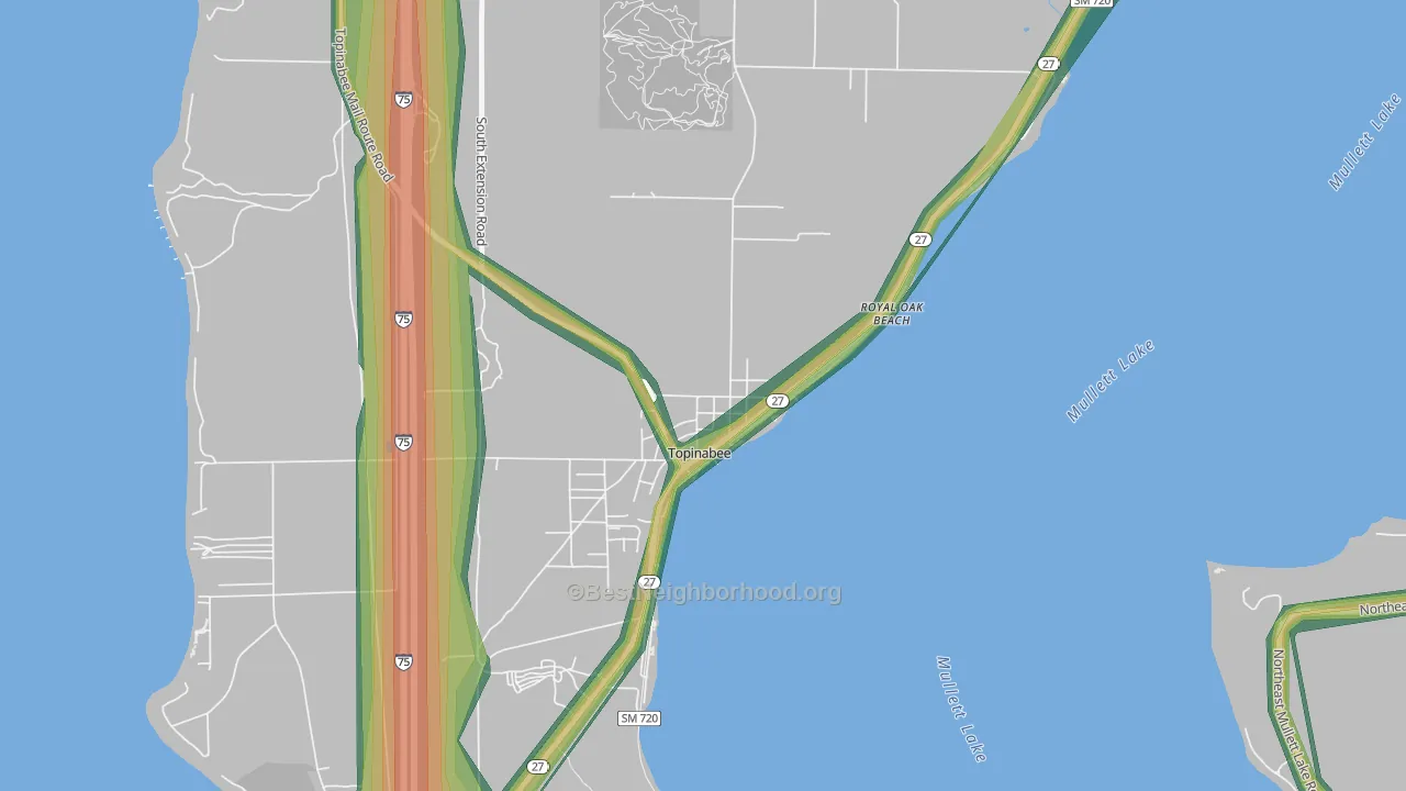 49791, MI Map of Noise Levels in 49791