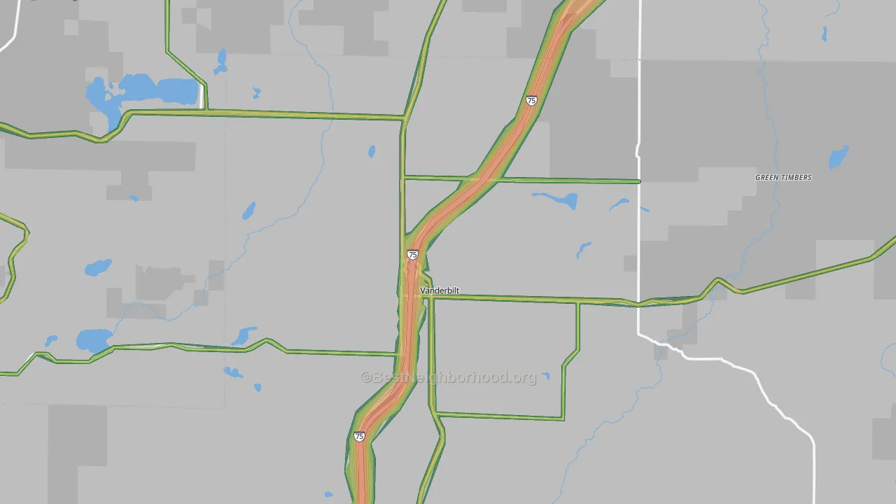 49795, MI Map of Noise Levels in 49795