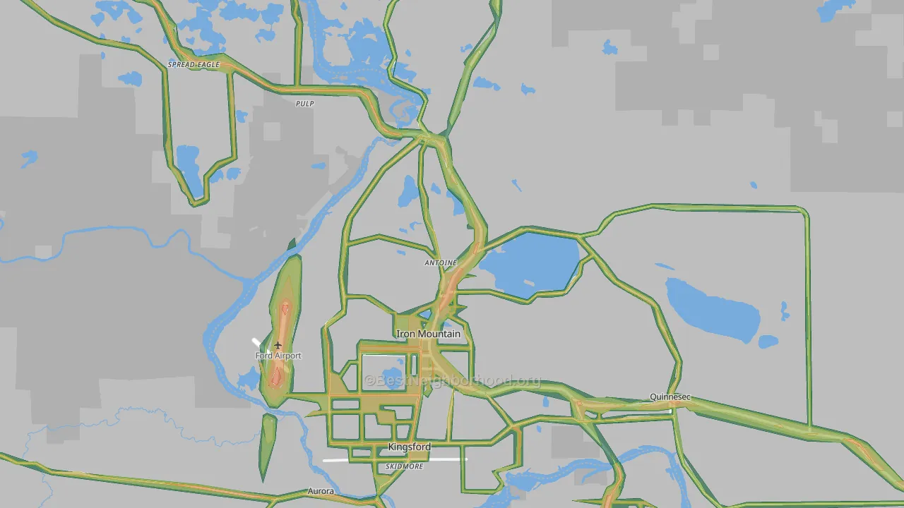 49801, MI Map of Noise Levels in 49801