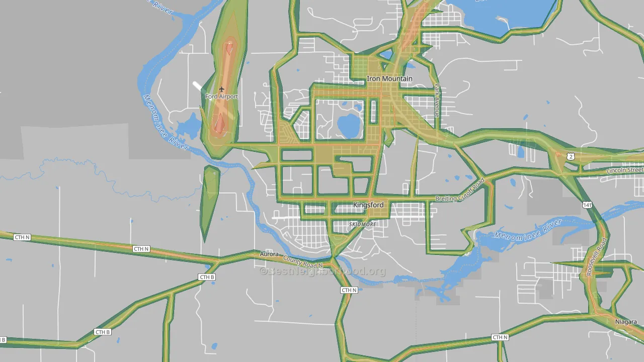 49802, MI Map of Noise Levels in 49802